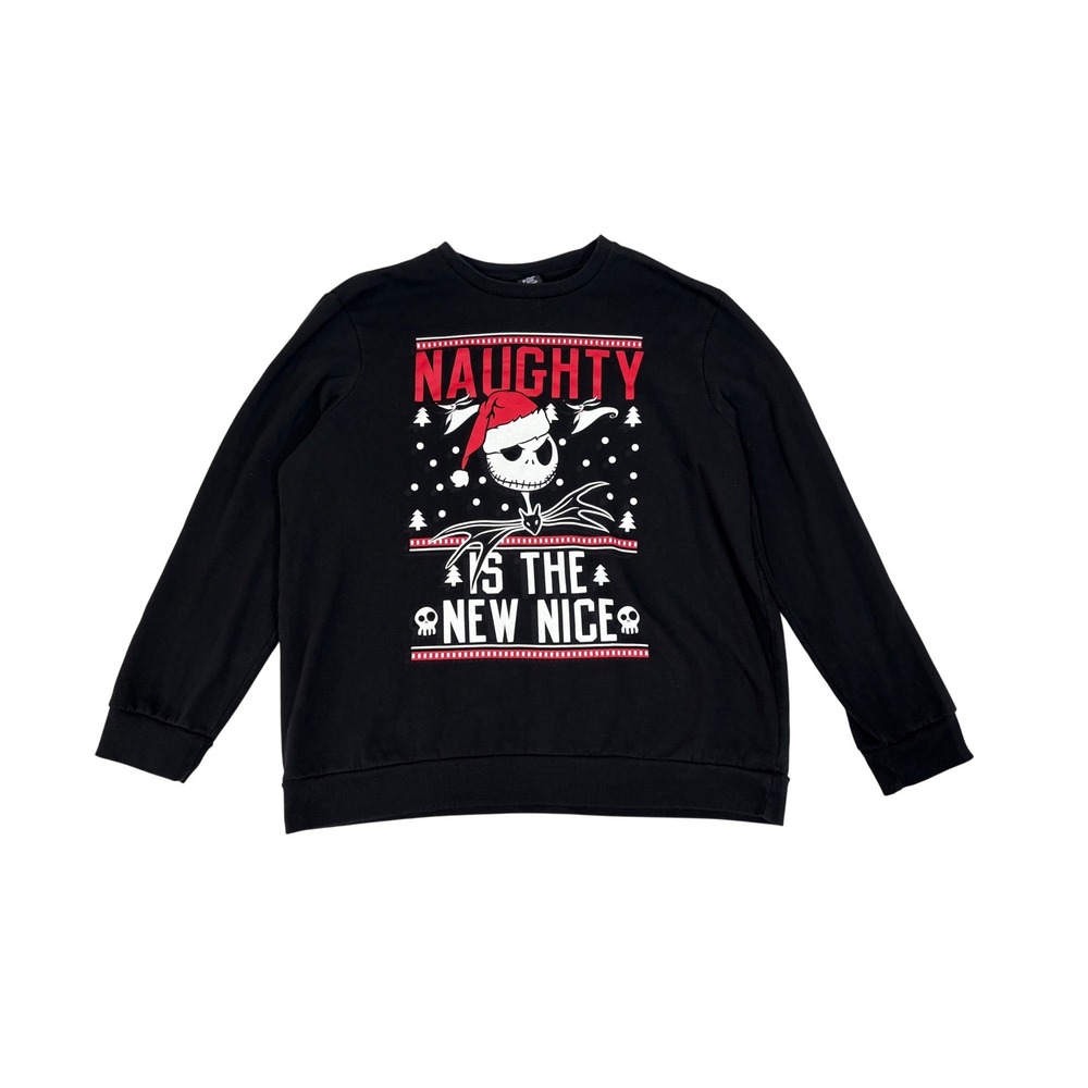 Disney Nightmare Before Christmas Crewneck Graphic Sweater Size 2X Holiday Party